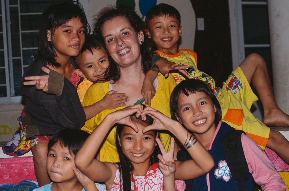 children in Vietnam orphanage smiling